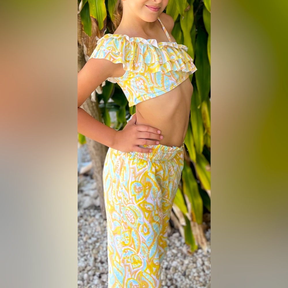 Matching swimsuit and match coverup